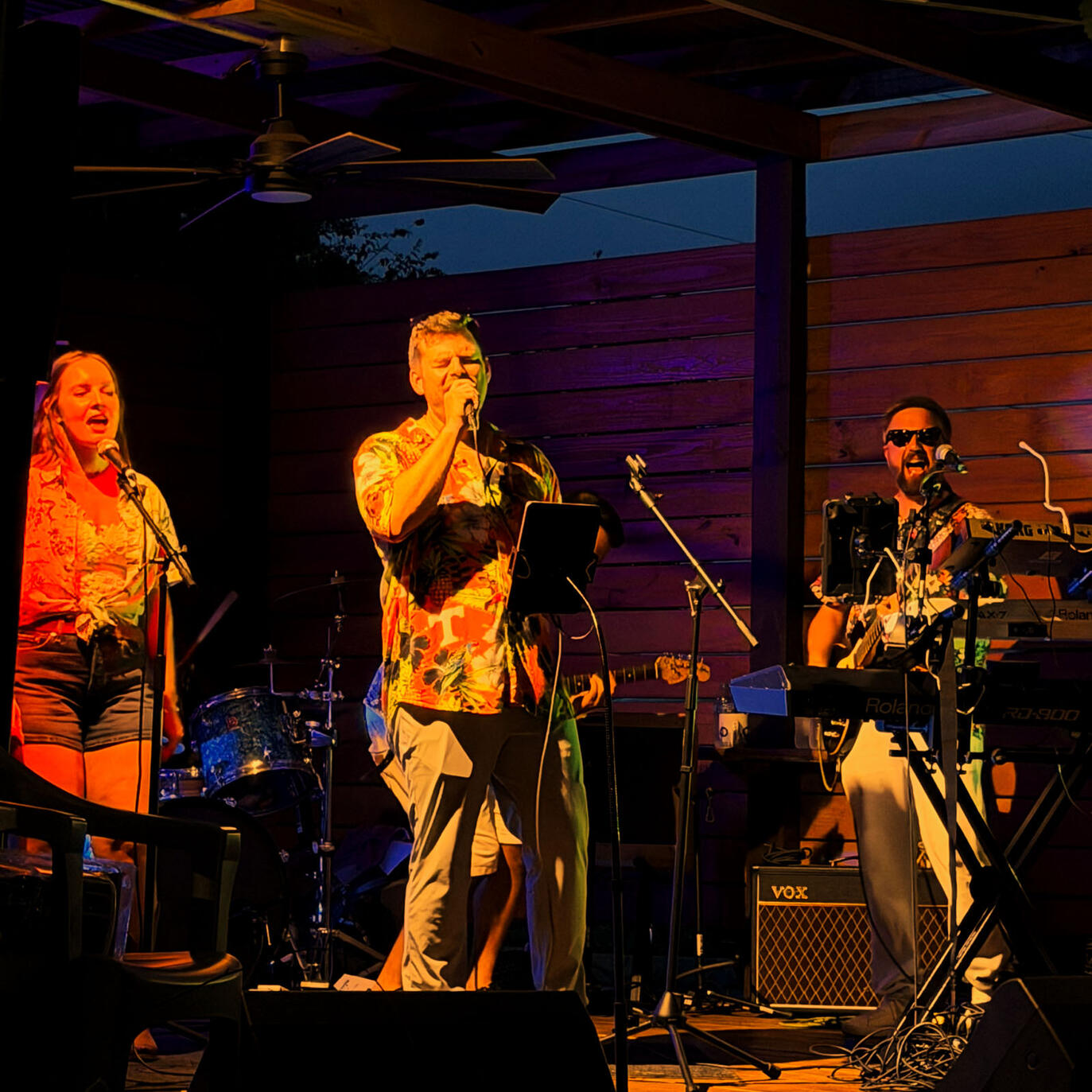 The Golden Weekends playing to a full dance floor at a Knoxville party.